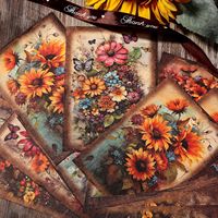30 pièces/paquet beau jour matériel papier jardin série rétro plante fond Journal matériel 6 modèles