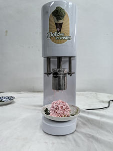 Máquina de Helados Eléctrica Comercial Roja, Blanca y Amarilla, en Oferta, a Buen Precio, para Hacer Espaguetis de Helado y Gelato - Product Image 5