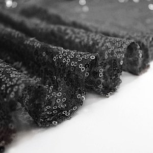 Thanh Lịch Màu Đen <span class=keywords><strong>Sequin</strong></span> Vòng Khăn Trải Bàn Sang Trọng Long Lanh Hình Chữ Nhật Bảng Vải Linen Bìa Lớp Phủ Lý Tưởng Cho Đám Cưới Đảng - Product Image 6