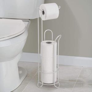 Porte-papier toilette en fer écologique moderne, support de rangement sur pied du sol au plafond pour usage domestique et commercial - Product Image 3