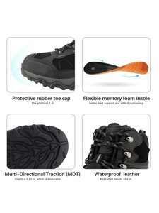 Meilleures ventes d'usine Semelle en caoutchouc OEM Chaussures de randonnée d'extérieur pour hommes - Product Image 4