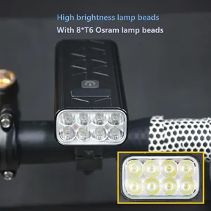 Đèn xe đạp trước bằng hợp kim nhôm 5000 Lumens, đèn LED khẩn cấp, chống nước đạt chuẩn IP65, dùng cho đường trường, leo núi, đi đêm - Product Image 4