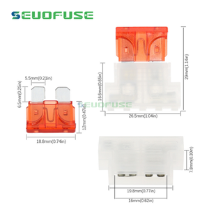 Лидер продаж, прозрачный автомобильный стандартный держатель предохранителя T-типа для автомобильного лодочного грузовика ATC/ATO Blade предохранитель ATC держатель предохранителя с клеммами - Product Image 2