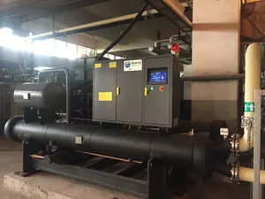 Low Temperature Industrial Screw Type Compressor Water Cooled Chiller For Cooling Concrete Plant
