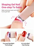 Nouvelle Lampe à Ongles UV LED en Plastique avec Surface Courbe Brevetée pour Usage Domestique, Adaptée à un Seul Doigt, pour le Durcissement de Gel Semi-Cuit