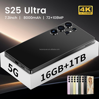Teléfono Inteligente 5G S25 Ultra con 16GB+1TB de Gran Capacidad de Memoria, Teléfono Móvil Android S25 Ultra para Juegos