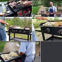 Ensemble de spatules professionnelles en acier inoxydable résistant à la chaleur, outils de barbecue au charbon de bois, manche en bois, spatule à crêpes et hamburgers, boîte