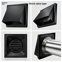 Capot de ventilation extérieur en acier inoxydable 304 à double couche, carré, pour sortie d'échappement, résistant à la pluie et au vent