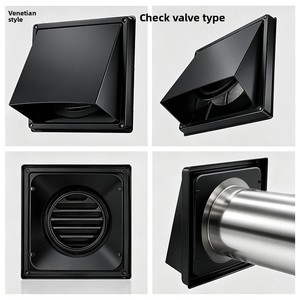 Capot de ventilation extérieur en acier inoxydable 304 à double couche, carré, pour <span class=keywords><strong>sortie</strong></span> d'échappement, résistant à la pluie et au vent - Product Image 3