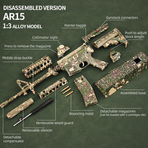 Fusils américain monde célèbre pistolet échelle modèle 3d noir <span class=keywords><strong>Sniper</strong></span> fusil métal bricolage jouet modèle pistolets militaire pistolet modèle - Product Image 6
