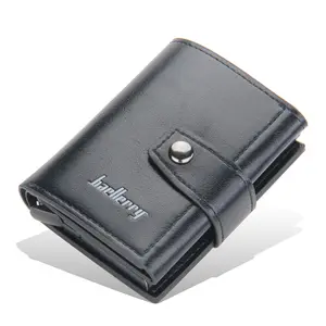 Tas kartu kotak aluminium pria, Eropa dan Amerika RFID multi slot anti gesper magnetik lengan kartu