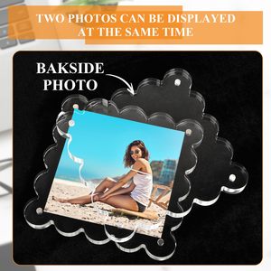 4x4inch Acrylic Magnetic <b>Photo</b> <b>Frame</b> Clear Picture <b>Frames</b> <b>Double</b> Sided 10+10mm Magnet <b>Frames</b> with Scalloped Edges - Product Image 5