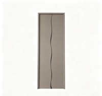 Porte battante moderne en MDF stratifié PVC insonorisée, sans peinture, gaufrée, pour chambre à coucher, idéale pour appartement et hôtel, assortie