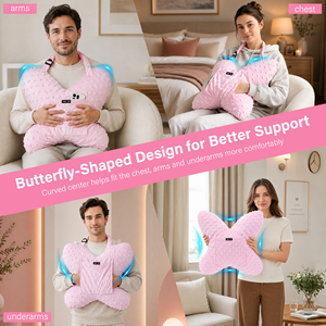 Pink Mottled Post Mastectomy Pillow Adjustable Recovery Positioner Soft Support <b>Cushion</b> for Breast Reduction Surgery - Product Image 6