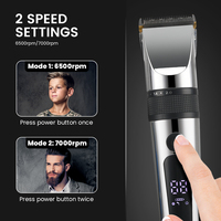 Tondeuse à cheveux sans fil lavable Pritech Ipx7, multi-vitesses, rechargeable, tondeuse professionnelle pour hommes avec batterie de 1500 mAh