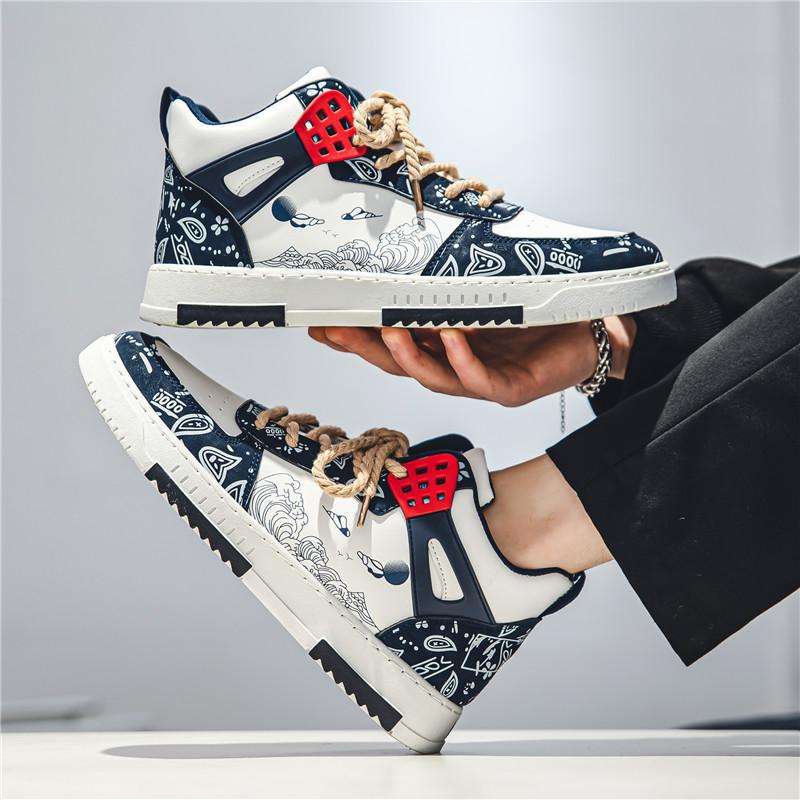 Zapatillas de Baloncesto Personalizadas con Logotipo de la Marca J1,  Multicolores, de Cuero Genuino, Retro OG, Casuales, para Hombre - Main Image