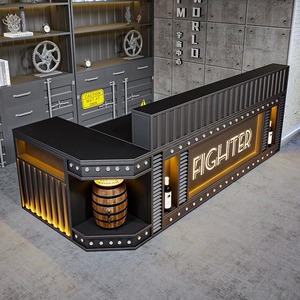 Thịt Nướng retro, quầy lễ tân phong cách Mỹ, bàn tiếp tân, tùy biến phong cách công nghiệp thu ngân thanh bóng cửa hàng cà phê cửa hàng phòng tập thể dục - Product Image 4