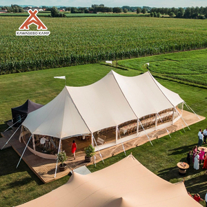Tente de réception de luxe étanche Kawagebo <span class=keywords><strong>Kamp</strong></span> (KK) 12m / 39.<span class=keywords><strong>4</strong></span>' pour glamping, événements, mariages et fêtes en toile Oxford - Product Image 1