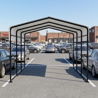 Abri de voiture portable en acier thermolaqué, conçu pour des intempéries extrêmes, facilement assemblable, toits inclinés, drainage rapide de l'eau, sans stagnation