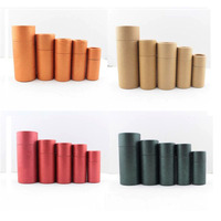 10g 20g 30g boîte en papier kraft de qualité alimentaire emballage cylindrique en carton bâton déodorant push up tube bouteille