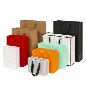 Custom Logo Luxury Shopping Gift Wholesale Custom Print Logo Paper Bag With Handle