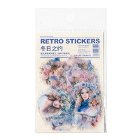 Stiker hewan peliharaan isi 40 buah/pak, stiker dekorasi bahan DIY, buku pegangan karakter penyebar angin malam, stiker stiker hewan peliharaan isi 40 buah/pak