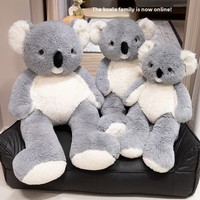 Peluche Ours Mignon Géant Rembourré en Coton PP, Grande Poupée Coussin Unisexe, Cadeau du Nouvel An, Doudou Apaisant