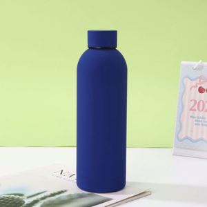 American Style Rubber Painting Custom Logo Vacuum <b>Thermos</b> <b>Bottle</b> Small Mouth Sports Water <b>Bottle</b> With Strap - Product Image 1