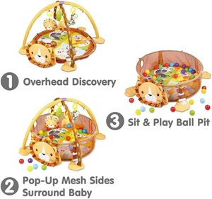 Ballon de jeu pour bébé nouveau-né, <span class=keywords><strong>piscine</strong></span> à balles, lion, tortue, jouets interactifs idéaux pour bébé, tapis de jeu pour bébés et tout-petits - Product Image 2