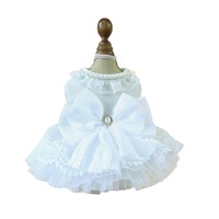 Robe de mariée en dentelle écologique pour chiens, collection Queen, style classique et dessin animé, idéale pour l'hiver et Noël - Meilleures ventes