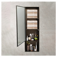 Niche murale décorative avec porte en verre Niches de douche encastrées en acier inoxydable 304 pour intérieurs de maison