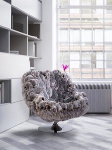 Artiste contemporain INS mode moderne poupée de laine canapé simple loisirs chaise pivotante brun mignon ours <span class=keywords><strong>Chesterfild</strong></span> Chaise longue - Product Image 5