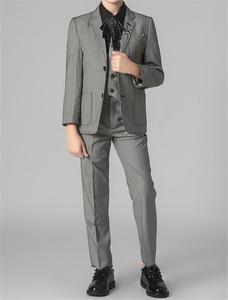Costume de Cérémonie Garçon <span class=keywords><strong>Gris</strong></span>, Veste Simple pour Mariage, Blazers Tenues d'Anniversaire pour Enfants - Product Image 2