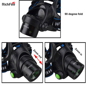 RichFire Không Thấm Nước Zoomable T6 <span class=keywords><strong>LED</strong></span> Đèn Pha 1000Lumens Đèn Pha Đèn Pin Head <span class=keywords><strong>Torch</strong></span> - Product Image 3