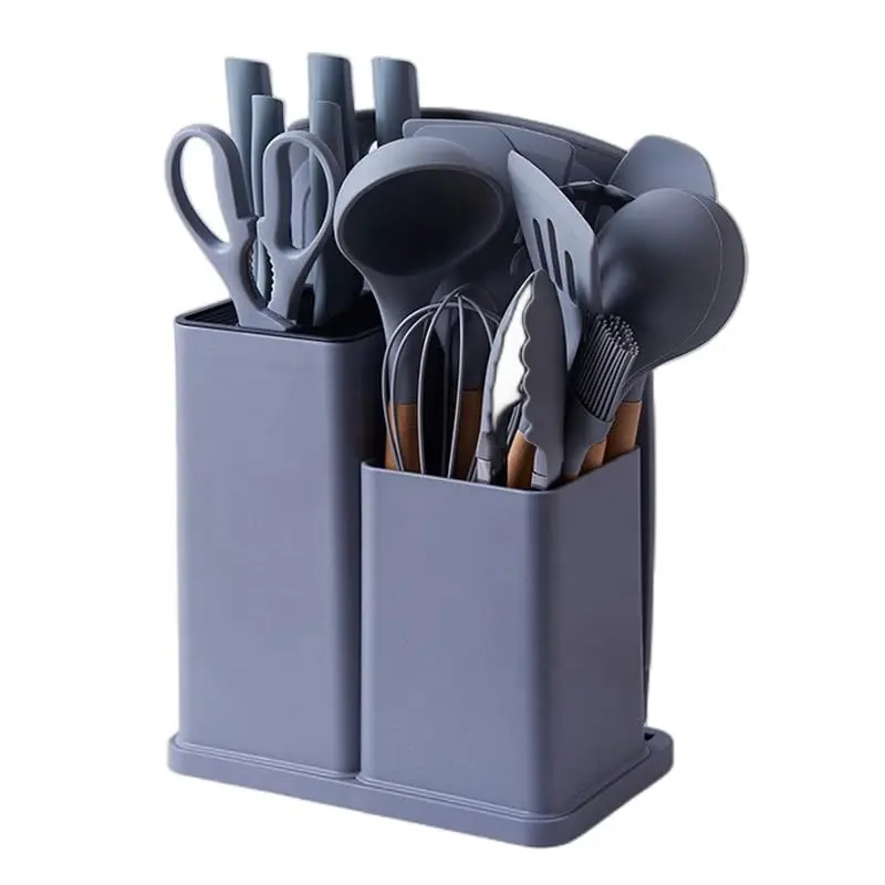 TOALLWIN utensili da cucina gadget silicone utensili da cucina cucina set coltello da cucina all'ingrosso 19 pz silicone utensili da cucina coltello set