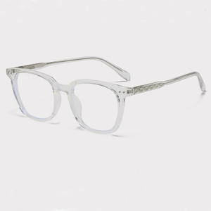 2026年ニューデザイン幾何学模様ユニセックスブルーライトカットメガネTR90スプリングヒンジリベットスクエア軽量眼鏡 - Product Image 4