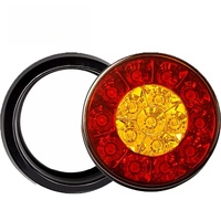 Lampu Belakang Truk Pengganti Berkualitas Tinggi 4 inci LED Lampu Trailer 700LM 12V 6000K 16LED Lampu Rem Sein Universal