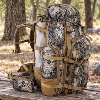 Sac à dos tactique de chasse grande capacité en velours camouflage multifonctionnel avec pochette pour la randonnée, le camping et l'escalade