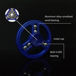 Nuevo platillo volador de seis cuentas giroscopio creativo de aleación de aluminio regalos de Metal juguetes giratorios de mano - Product Image 5
