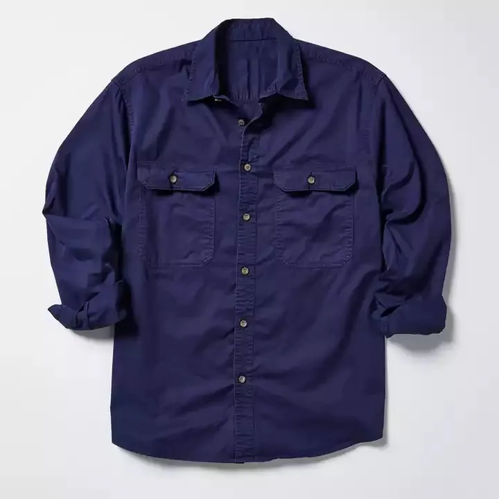 Camisa de manga longa com logotipo ts812, camisa casual masculina com meia botão, 100% algodão, com proteção uv