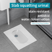 Toilette accroupie en céramique antidérapante de qualité supérieure avec conception de plaque de roche-Prix d'usine direct pour les luminaires de salle de bain et de WC (OEM/ODM accepté)