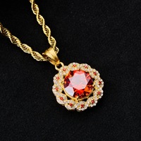Nouveau produit transfrontalier Goid Édition 2026 - Pendentif creux en acier inoxydable coloré avec zircon 3A, style Hip Hop