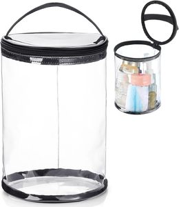 Clear Lotion <strong>Bag</strong> for Toiletry Cylinder Makeup <strong>Bag</strong> <strong>Sunscreen</strong> Travel Organizer Pouch Waterproof Cosmetic <strong>Bag</strong> with Handle Zipper - Product Image 1