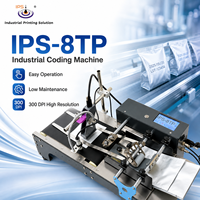 Imprimante jet d'encre thermique compacte en ligne IPS-8TP 12,7 mm avec machine de pagination et alimentateur d'étiquettes pour cartons et papier