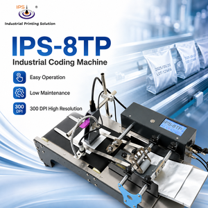 Imprimante jet d'encre thermique compacte <span class=keywords><strong>en</strong></span> ligne IPS-8TP 12,7 mm avec machine de pagination et alimentateur d'étiquettes pour cartons et papier - Product Image 1