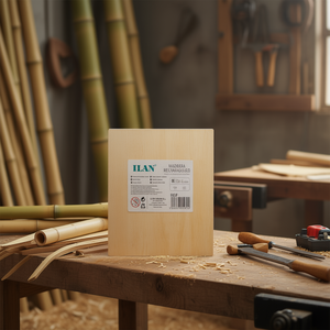 Pannello rettangolare in compensato ILAN 40x60x0,4 cm per materiali grezzi in bambù - Product Image 2