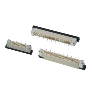 คุณภาพดี ขั้วต่อ FPC FFC แบบ ZIF ระยะพิทช์ 1.0 มม. แบบตรง SMT แบบเลื่อน H=4.5 ขั้วต่อแนวตั้ง - Product Image 5