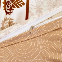Parure de lit de luxe 4 pièces en microfibre 100 % polyester, motif géométrique, écologique, 200 fils, toutes saisons, pour lit King Size