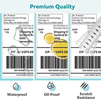 Label Printer Termal Kustom 100X150 Perekat Sendiri Label Alamat Ekspres Barcode Roll Label Pengiriman Termal 4x6 inci