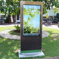 Écran LCD pour kiosque numérique extérieur haute luminosité, Totem tactile DOOH, étanche IP65, 55 pouces, pour signalisation et orientation en ascenseur
